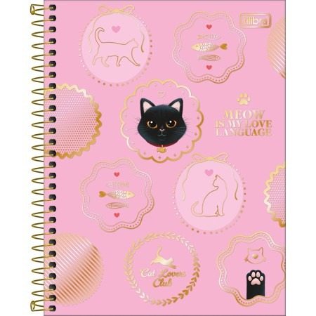 CADERNO 1X1 C.D. PURRFECT CATS COLEGIAL